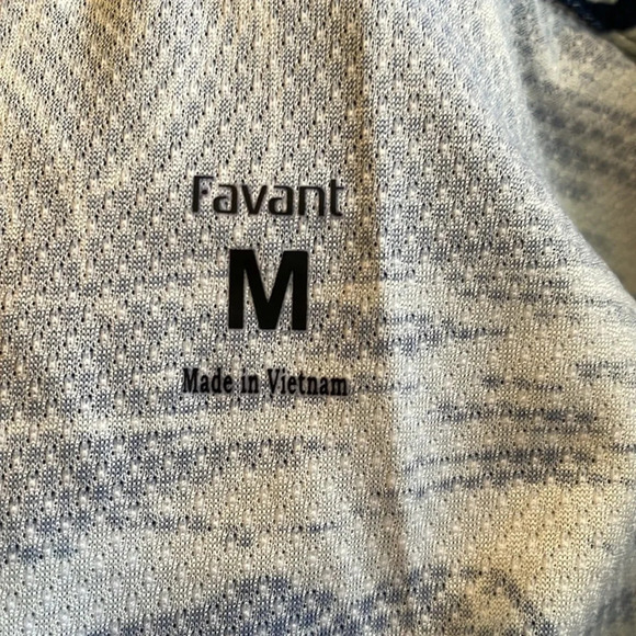 Favant Hawaii men’s blue and white Hawaiian polo shirt size medium - Picture 7 of 8